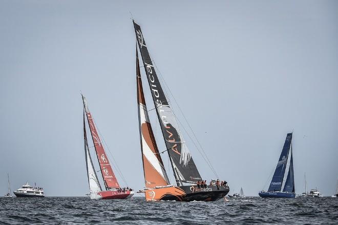 Team Alvimedica, Dongfeng Race Team and Team Vestas Wind - Volvo Ocean Race - Lorient In-Port Race © Ricardo Pinto / Volvo Ocean Race